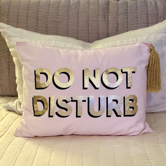 POTTERY BARN TEEN | Emily & Merritt for PB Teen DO NOT DISTURB Tassel Pillow - Picture 1 of 4